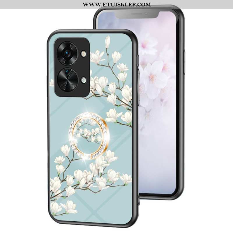 Futerały do OnePlus Nord 2T 5G Pierścionek Z Diamentami W Kwiaty Ze Szkła Hartowanego